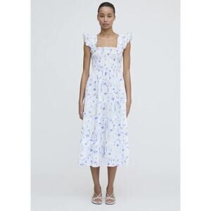 Hill House The Ellie Nap Dress in Blue Botanical
